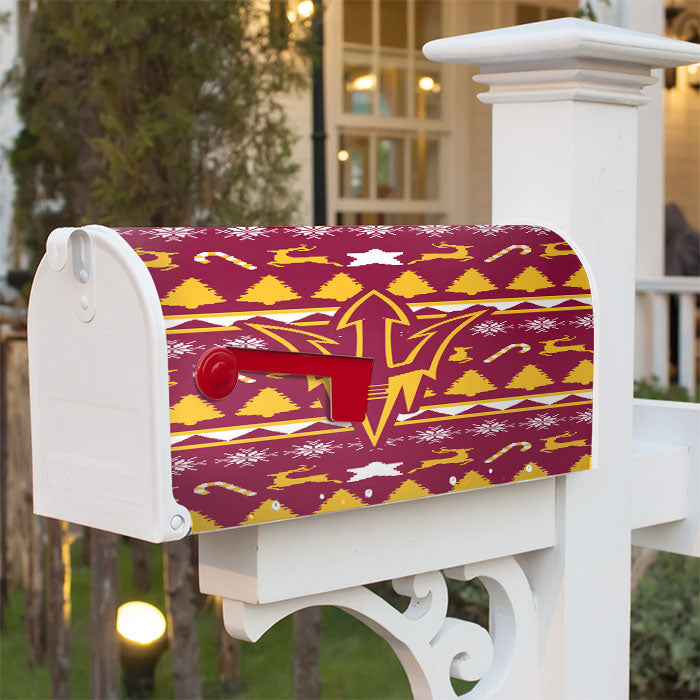 Arizona State University Christmas Sweater Magnetic Mailbox Cover 18" X 21" Outdoor Decor