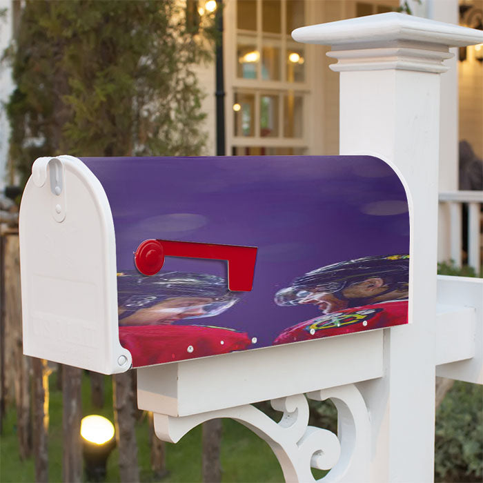 Artemi Panarin And Patrick Kane Nhl Magnetic Mailbox Cover 18" X 21" Outdoor Decor