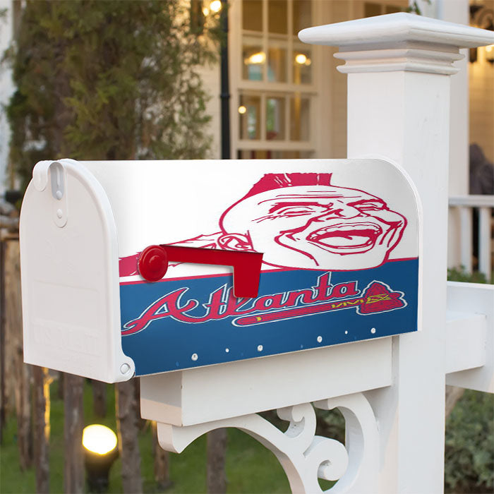 Atlanta Braves 3 Magnetic Mailbox Cover 18" X 21" Outdoor Decor