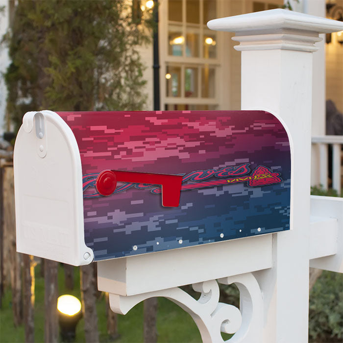 Atlanta Braves Army Camo Magnetic Mailbox Cover 18" X 21" Outdoor Decor