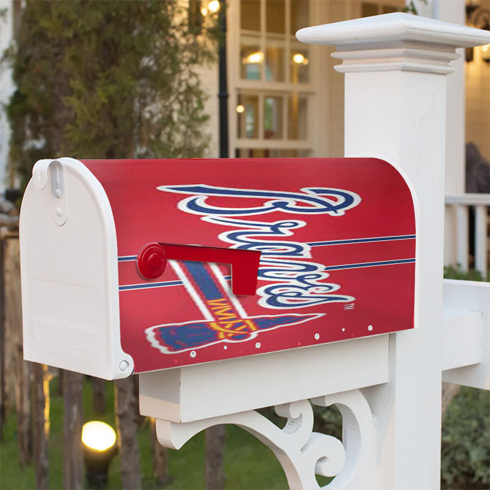 Atlanta Braves Jersey Logo Magnetic Mailbox Cover 18" X 21" Outdoor Decor
