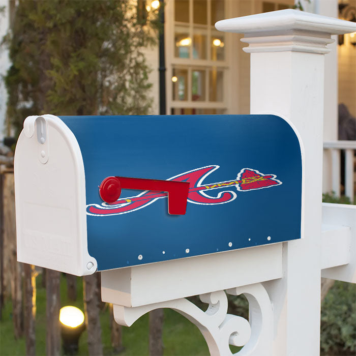 Atlanta Braves Logo Wallpaper Magnetic Mailbox Cover 18" X 21" Outdoor Decor