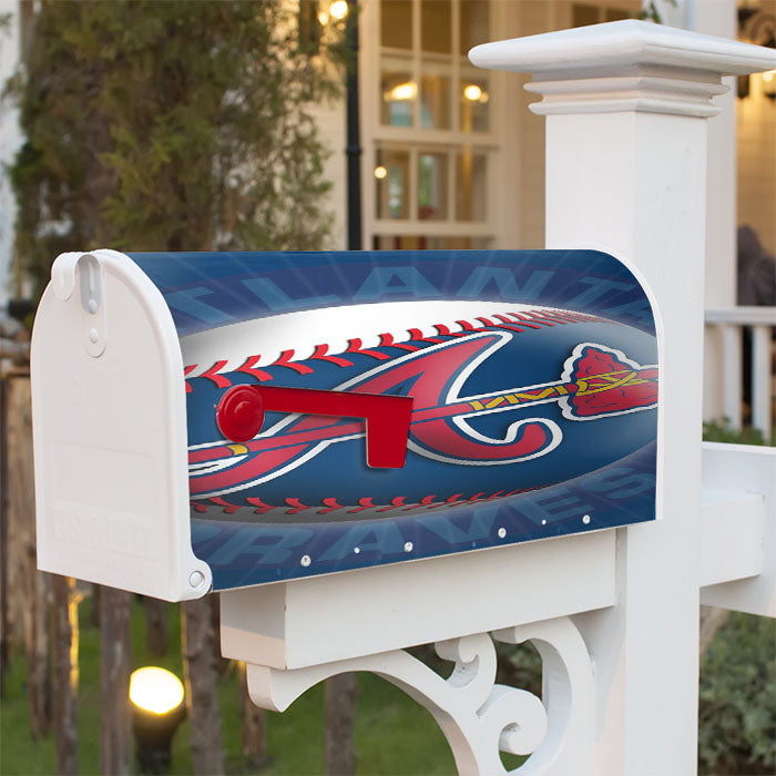 Atlanta Braves Softball Logo Magnetic Mailbox Cover 18" X 21" Outdoor Decor