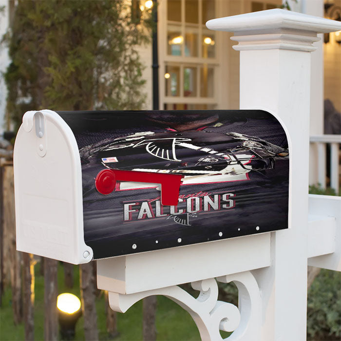 Atlanta Falcons Baseball Helmet Magnetic Mailbox Cover 18" X 21" Outdoor Decor