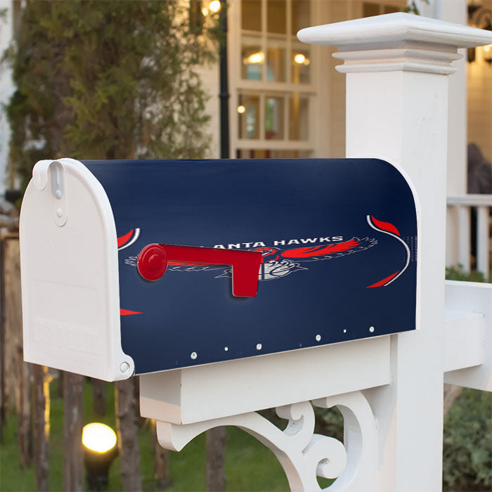 Atlanta Hawks Blue Magnetic Mailbox Cover 18" X 21" Outdoor Decor
