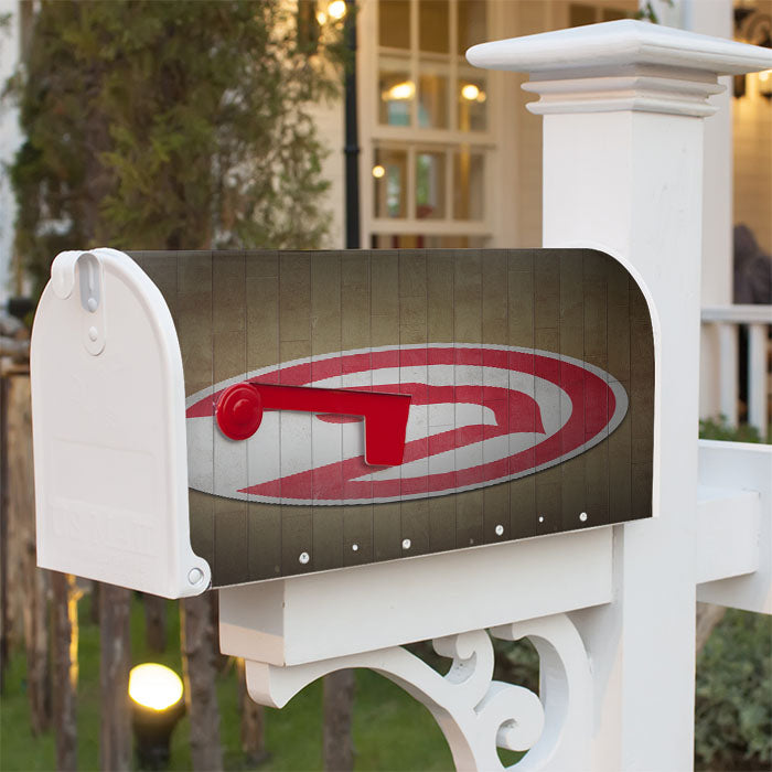 Atlanta Hawks Hardwood Magnetic Mailbox Cover 18" X 21" Outdoor Decor