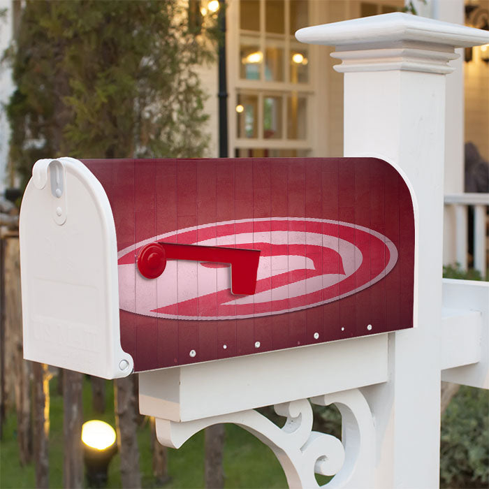 Atlanta Hawks Hardwood 2 Magnetic Mailbox Cover 18" X 21" Outdoor Decor