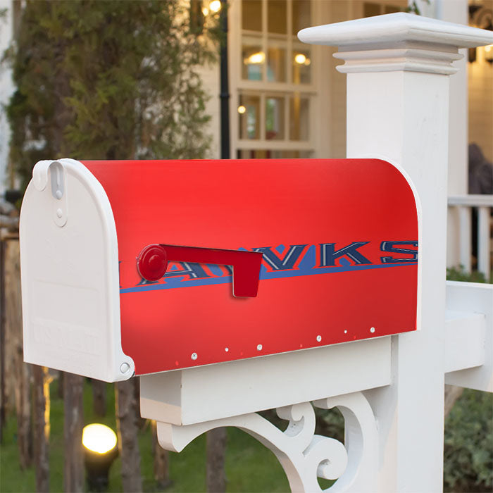 Atlanta Hawks Red Blue Magnetic Mailbox Cover 18" X 21" Outdoor Decor