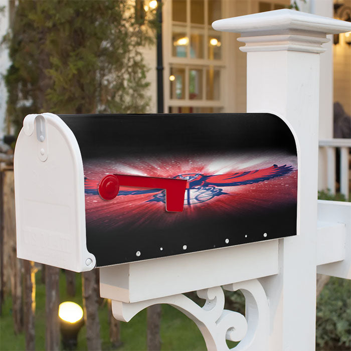 Atlanta Hawks Red Cool Magnetic Mailbox Cover 18" X 21" Outdoor Decor