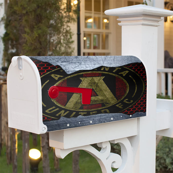 Atlanta United Fc Soccer Logo Magnetic Mailbox Cover 18" X 21" Outdoor Decor