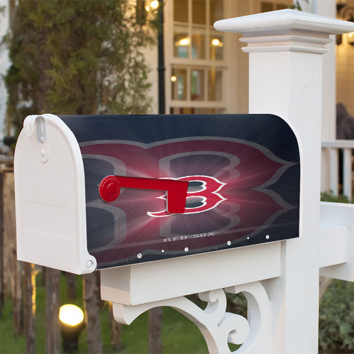 Awesome Boston Red Sox Logo Magnetic Mailbox Cover 18" X 21" Outdoor Decor