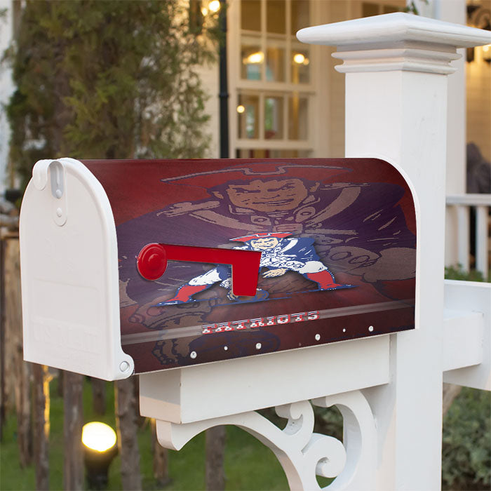 Awesome New England Patriots Logo Magnetic Mailbox Cover 18" X 21" Outdoor Decor