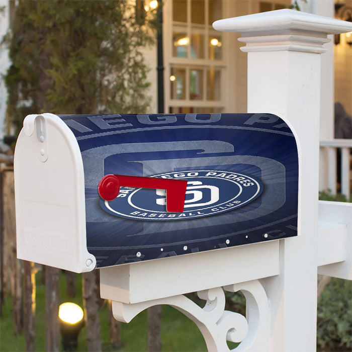 Awesome San Diego Padres Logo Wallpaper Magnetic Mailbox Cover 18" X 21" Outdoor Decor