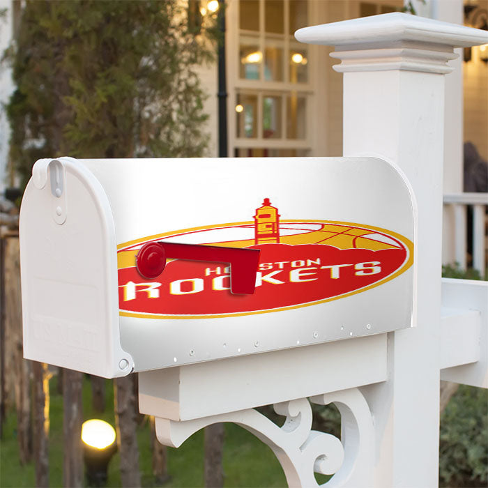 Ball Icon Houston Rockets Magnetic Mailbox Cover 18" X 21" Outdoor Decor