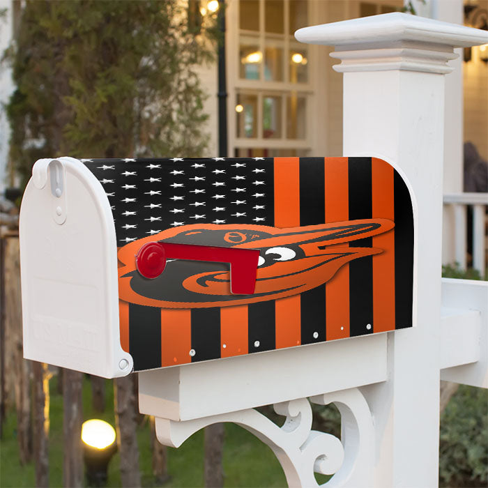 Baltimore Orioles Flag Magnetic Mailbox Cover 18" X 21" Outdoor Decor