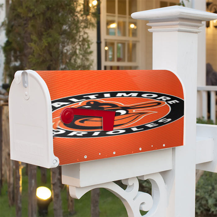 Baltimore Orioles Mlb Sport Logo Magnetic Mailbox Cover 18" X 21" Outdoor Decor