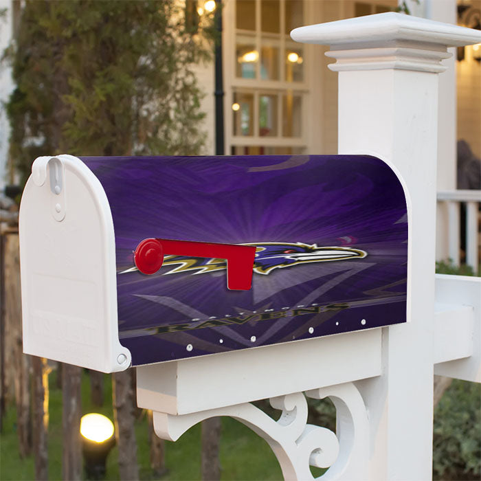 Baltimore Ravens Magnetic Mailbox Cover 18" X 21" Outdoor Decor