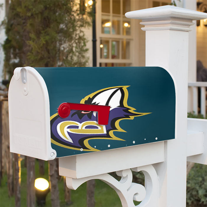 Baltimore Ravens Club Magnetic Mailbox Cover 18" X 21" Outdoor Decor