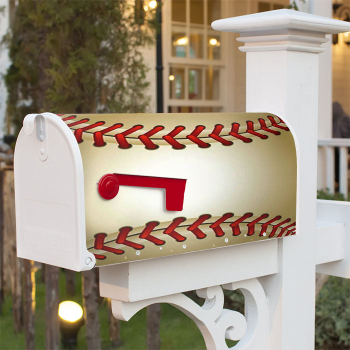 Baseball Ball Magnetic Mailbox Cover 18" X 21" Outdoor Decor