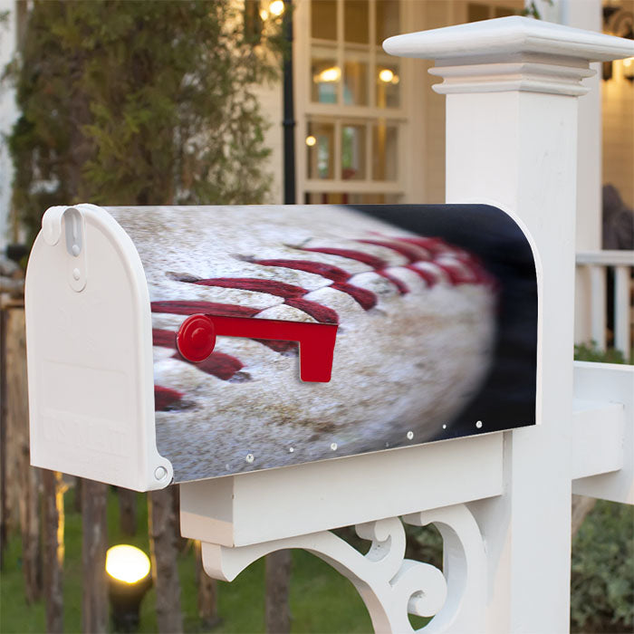 Baseball Ball Bokeh Magnetic Mailbox Cover 18" X 21" Outdoor Decor