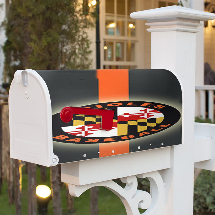 Baseball Orioles Magnetic Mailbox Cover 18" X 21" Outdoor Decor