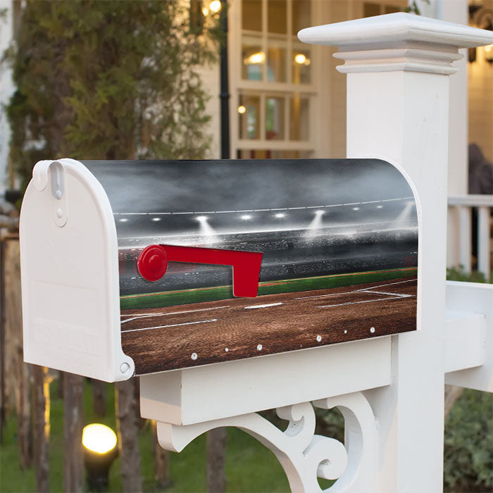 Baseball Stadium Magnetic Mailbox Cover 18" X 21" Outdoor Decor