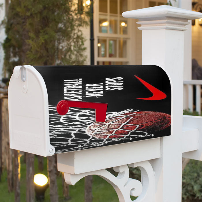 Basketball Never Stops Nike Magnetic Mailbox Cover 18" X 21" Outdoor Decor