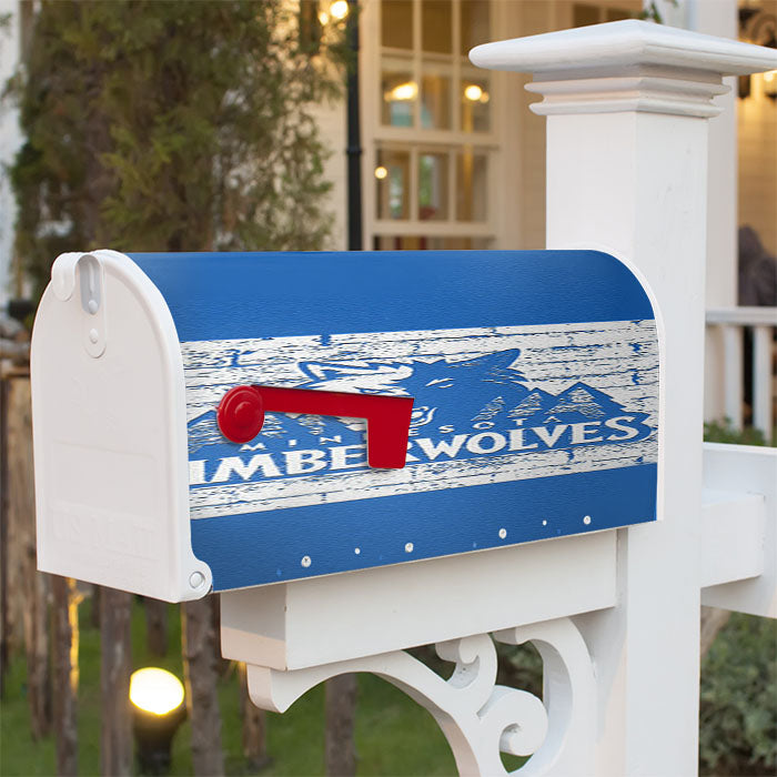 Best Of Minnesota Timberwolves Magnetic Mailbox Cover 18" X 21" Outdoor Decor
