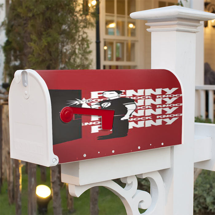 Big Bang Theory Knock Red Magnetic Mailbox Cover 18" X 21" Outdoor Decor
