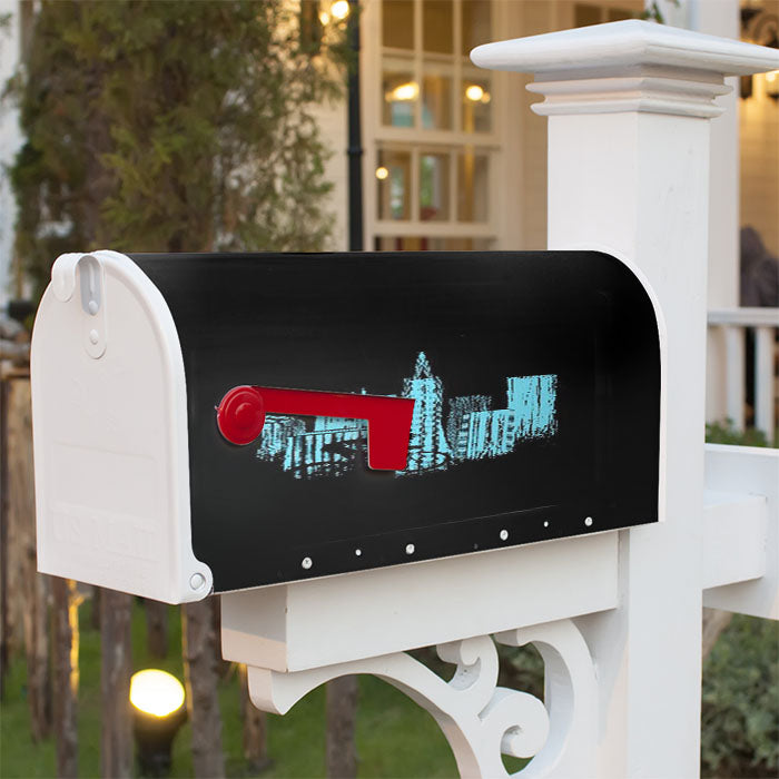 Bike San Francisco Cyclist Magnetic Mailbox Cover 18" X 21" Outdoor Decor
