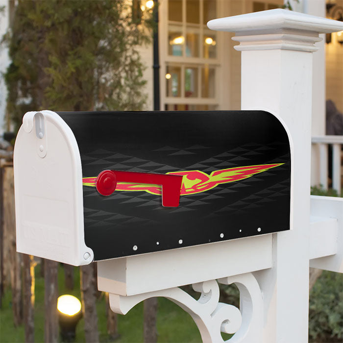 Black Atlanta Hawks Magnetic Mailbox Cover 18" X 21" Outdoor Decor