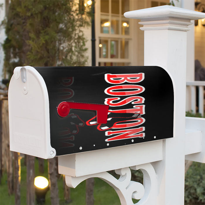Black Boston Magnetic Mailbox Cover 18" X 21" Outdoor Decor