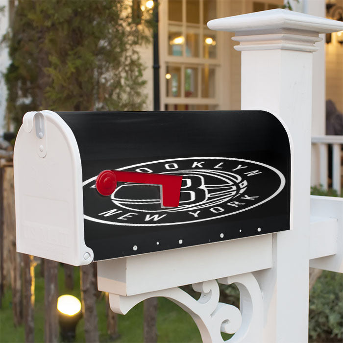 Black Brooklyn Magnetic Mailbox Cover 18" X 21" Outdoor Decor