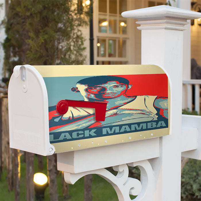 Black Mamba Kobe Bryant Pop Culture Magnetic Mailbox Cover 18" X 21" Outdoor Decor