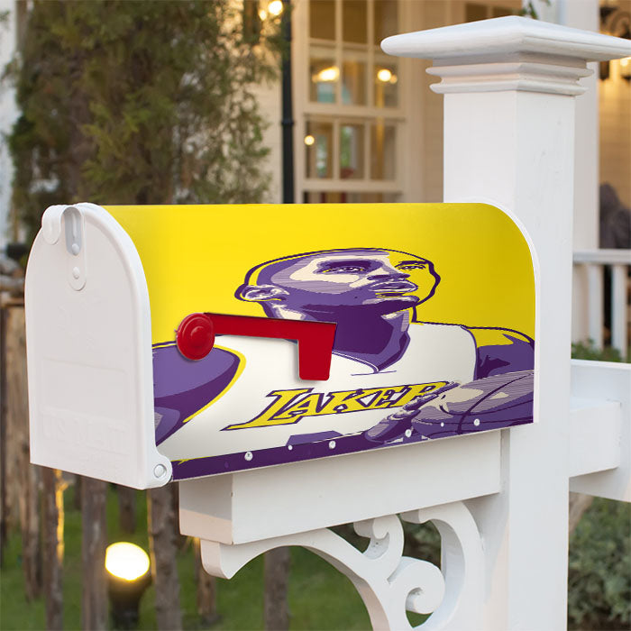 Black Mamba Lakers Kobe Bryant Nba Magnetic Mailbox Cover 18" X 21" Outdoor Decor
