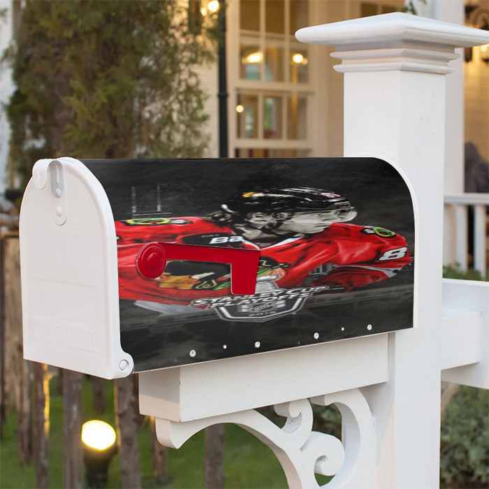Blackhawks Hockey Chicago Captain Morgan Magnetic Mailbox Cover 18" X 21" Outdoor Decor