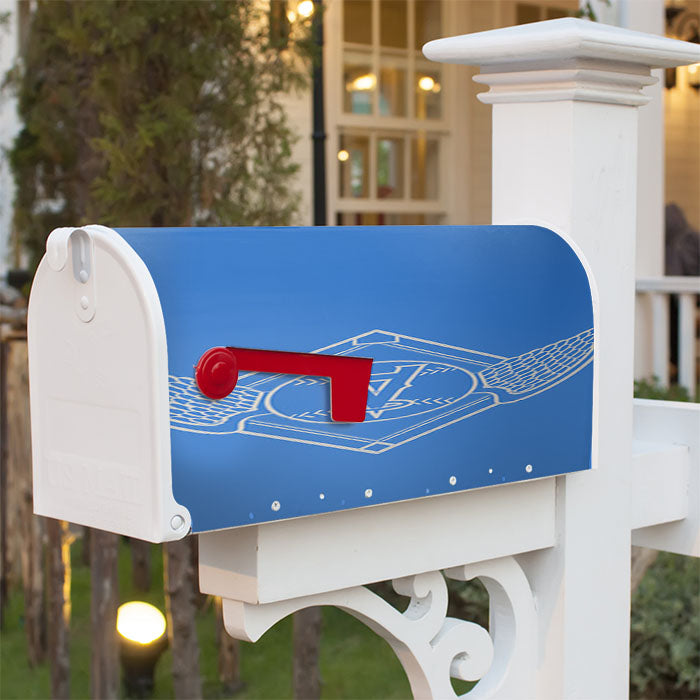 Blu Grey Angels Magnetic Mailbox Cover 18" X 21" Outdoor Decor