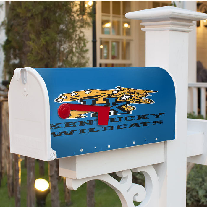 Blue Kentucky Wildcats Logo Magnetic Mailbox Cover 18" X 21" Outdoor Decor