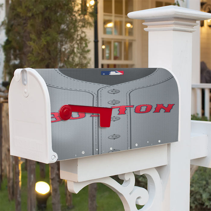 Boston Baseball Uniform Magnetic Mailbox Cover 18" X 21" Outdoor Decor