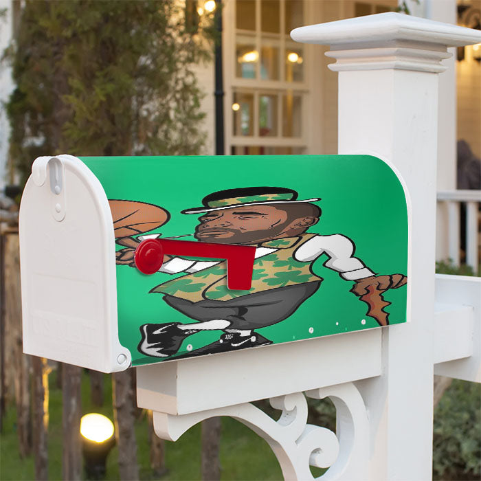 Boston Basket Ball Star Magnetic Mailbox Cover 18" X 21" Outdoor Decor