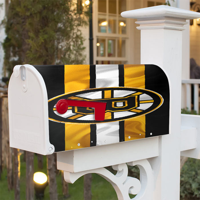 Boston Bruins Flag Magnetic Mailbox Cover 18" X 21" Outdoor Decor