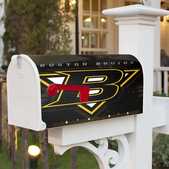 Boston Bruins Hockey Team Magnetic Mailbox Cover 18" X 21" Outdoor Decor