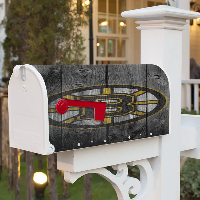Boston Bruins Hockey Wooden Emblem Magnetic Mailbox Cover 18" X 21" Outdoor Decor