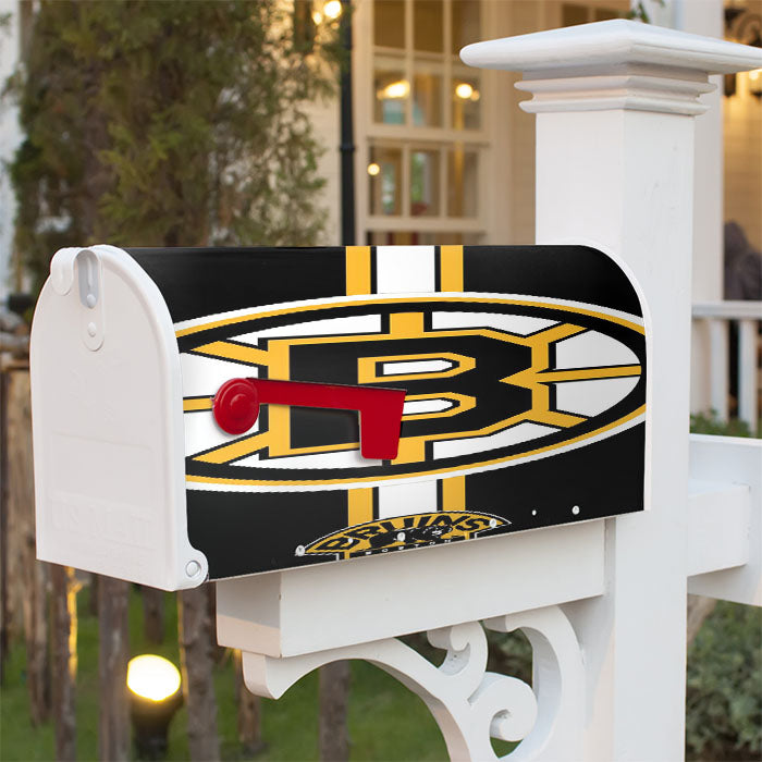 Boston Bruins Logo Magnetic Mailbox Cover 18" X 21" Outdoor Decor
