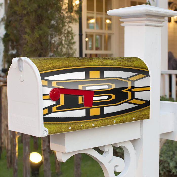 Boston Bruins Logo Image Magnetic Mailbox Cover 18" X 21" Outdoor Decor