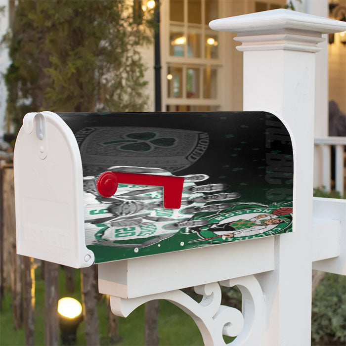 Boston Celtics Basketball Magnetic Mailbox Cover 18" X 21" Outdoor Decor