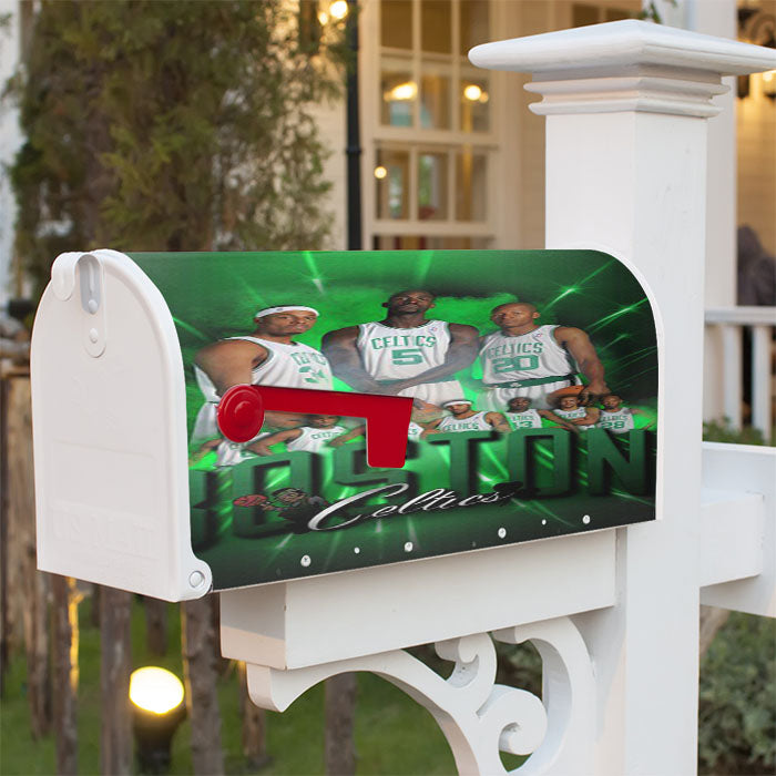 Boston Celtics Basketball Player Magnetic Mailbox Cover 18" X 21" Outdoor Decor