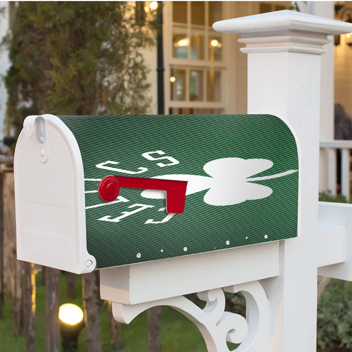 Boston Celtics Green Carbon Magnetic Mailbox Cover 18" X 21" Outdoor Decor