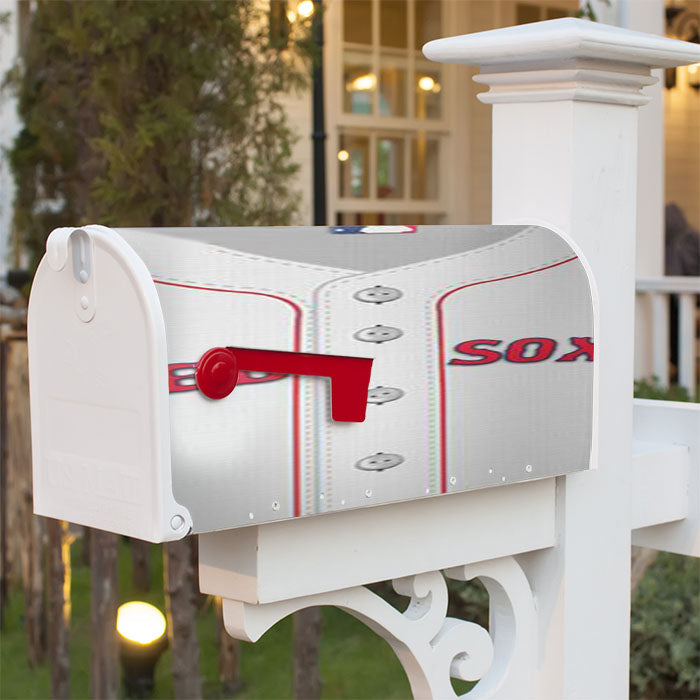 Boston Red Sox Jersey Magnetic Mailbox Cover 18" X 21" Outdoor Decor