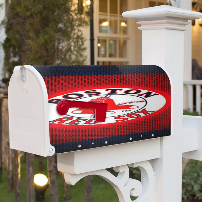 Boston Red Sox Mlb Sport Logo Magnetic Mailbox Cover 18" X 21" Outdoor Decor